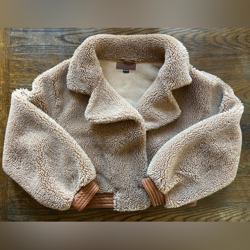 Blank NYC Tan Sherpa Jacket